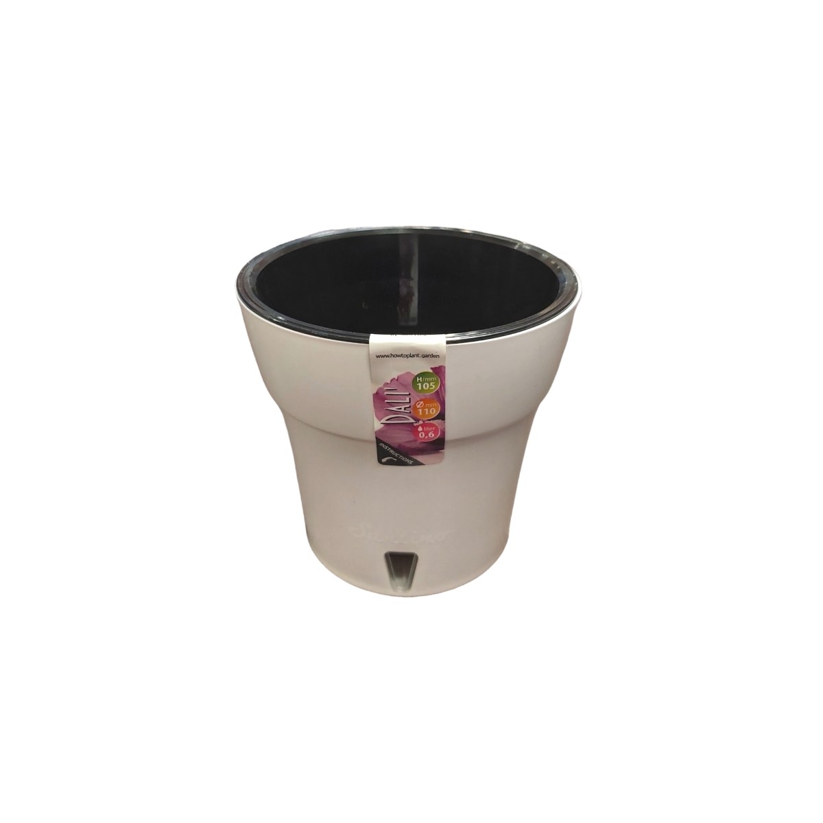 DALI GHIVECI ALB/NEGRU 0.6L