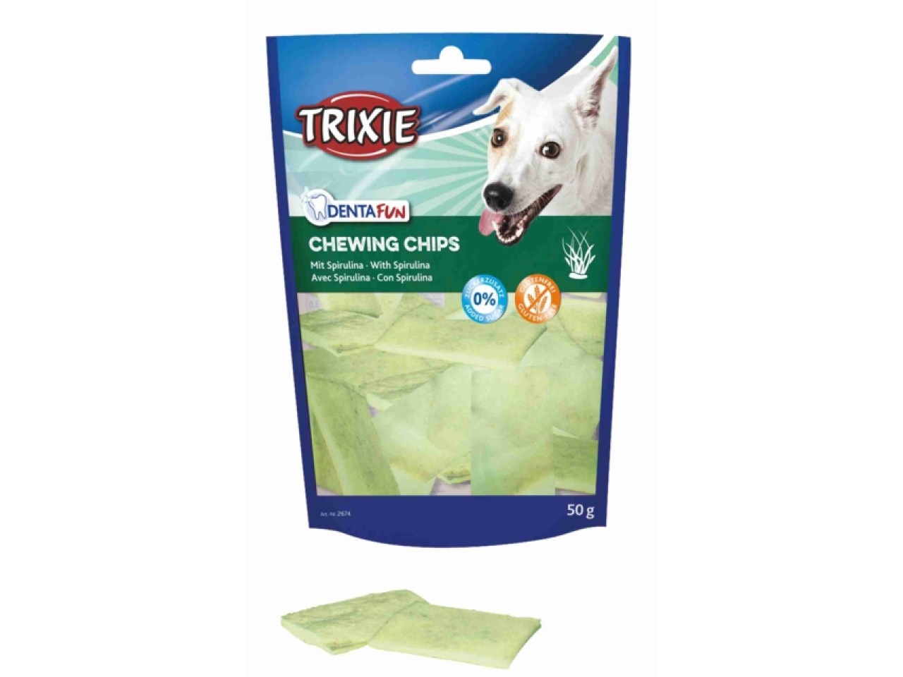 Trixie Recompense Pentru Caini, Denta Fun, Chips Cu Spirulina, 50 g 2674