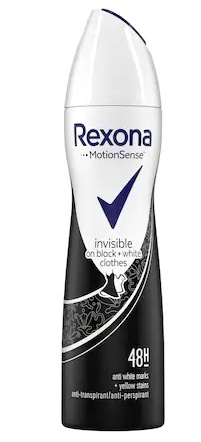 Deodorant antiperspirant spray, 150 ml, Rexona Invisible Black & White