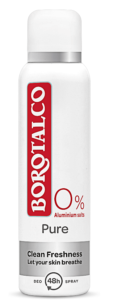 Deodorant spray 48 h, 150 ml, Borotalco - Pure