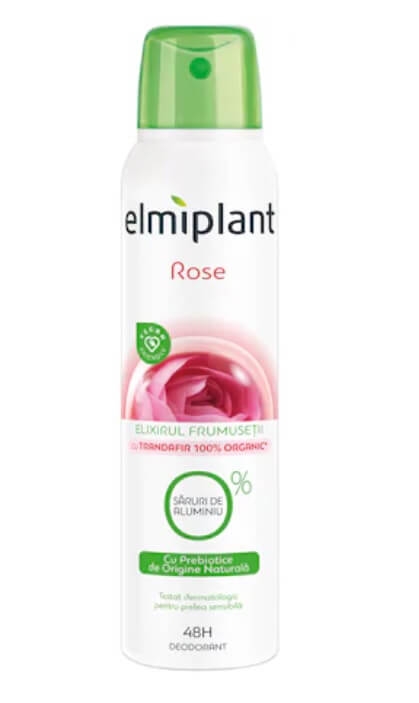 Deodorant spray antiperspirant extract de trandafir, 150 ml, Elmiplant