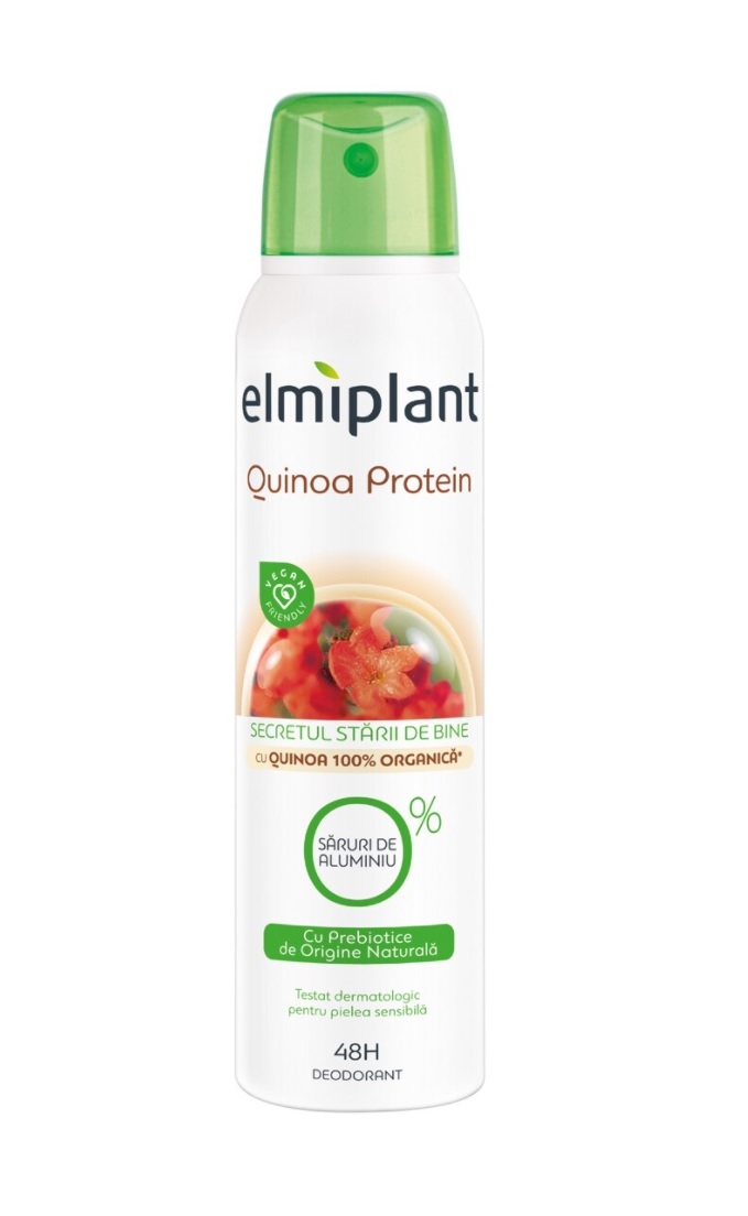 Deodorant spray pentru corp cu extract de quinoa, 150 ml, Elmiplant