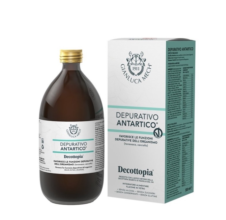 Supliment pentru detoxifiere, DEPURATIVO ANTARTICO, Decotoppia, Gianluca Mech, 500 ml