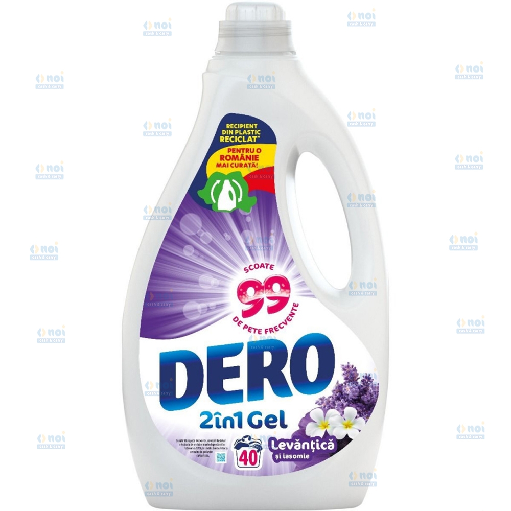 DERO 2IN1 DETERGENT LICHID 2L LAVANDA SI IASOMIE