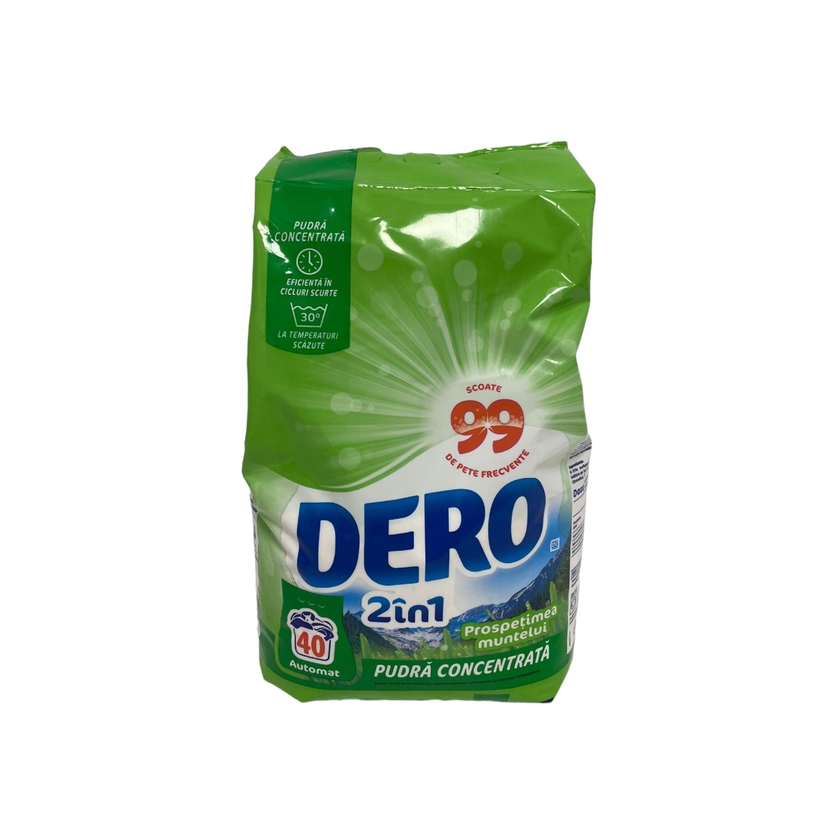 DERO 2IN1 DETERGENT PUDRA AUTOMAT 3KG PROSPETIMEA MUNTELUI 40 SPALARI