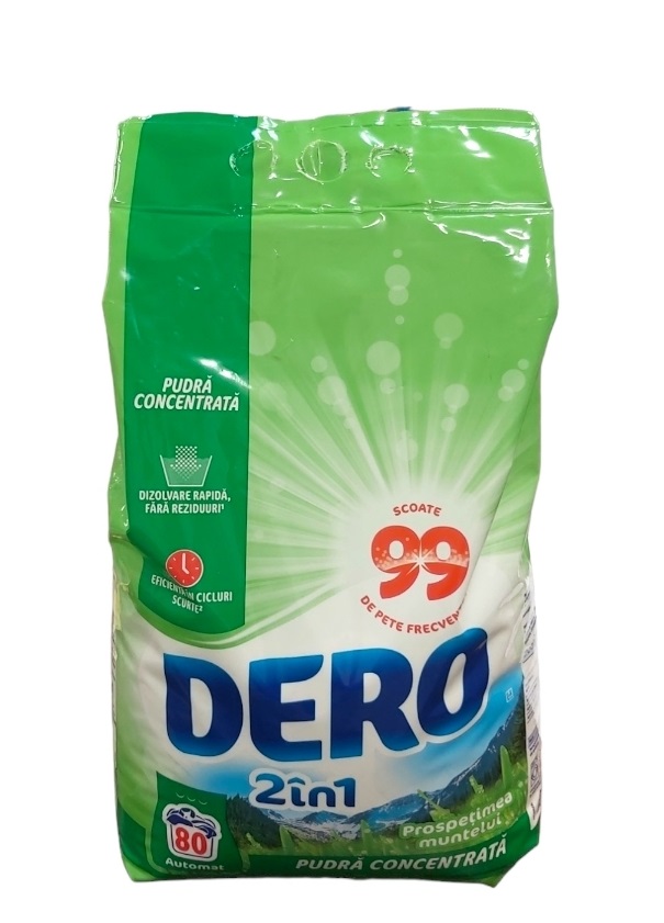 DERO 2IN1 DETERGENT PUDRA AUTOMAT 6KG PROSPETIMEA MUNTELUI 80 SPALARI