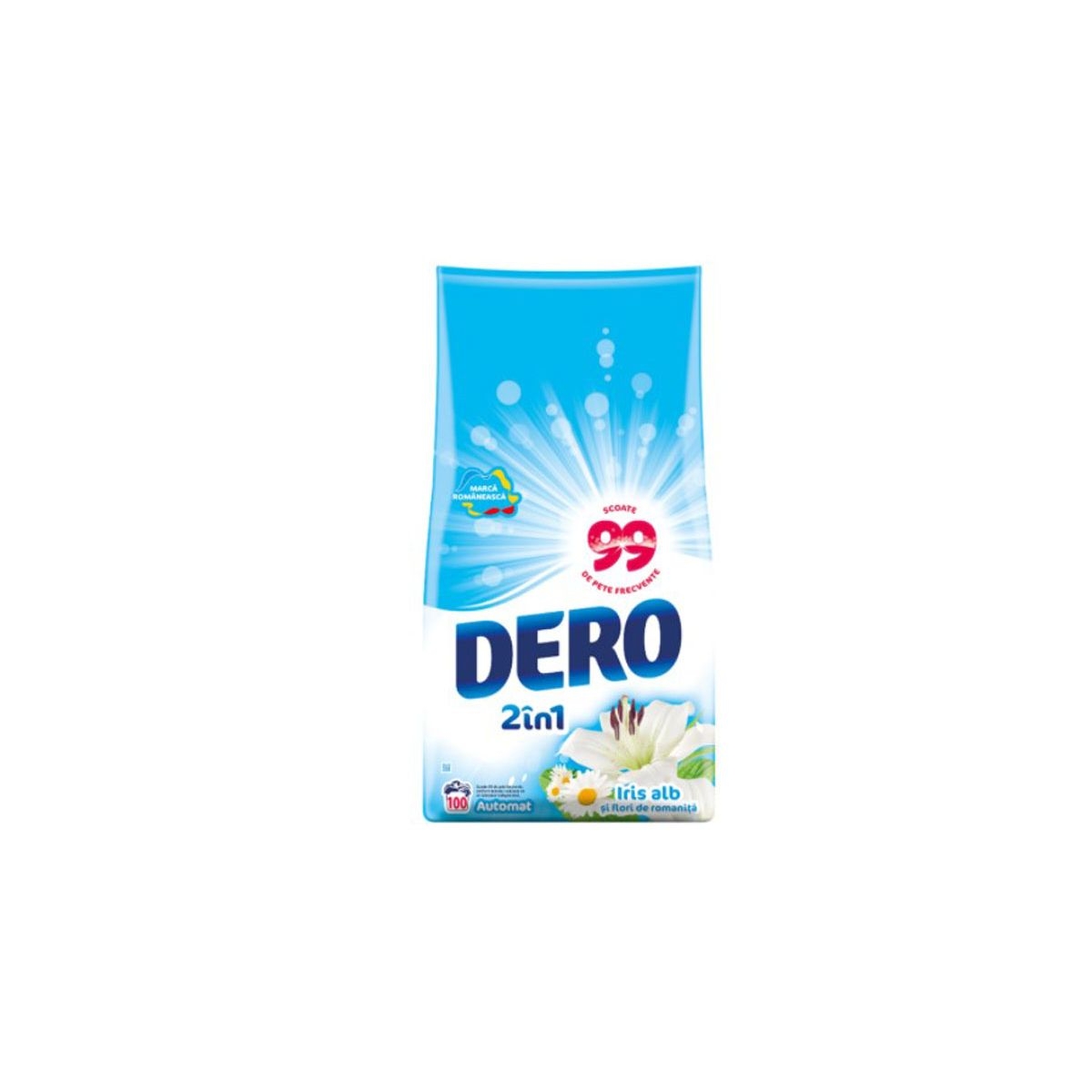 DERO 2IN1 DETERGENT PUDRA AUTOMAT IRIS ALB 10KG