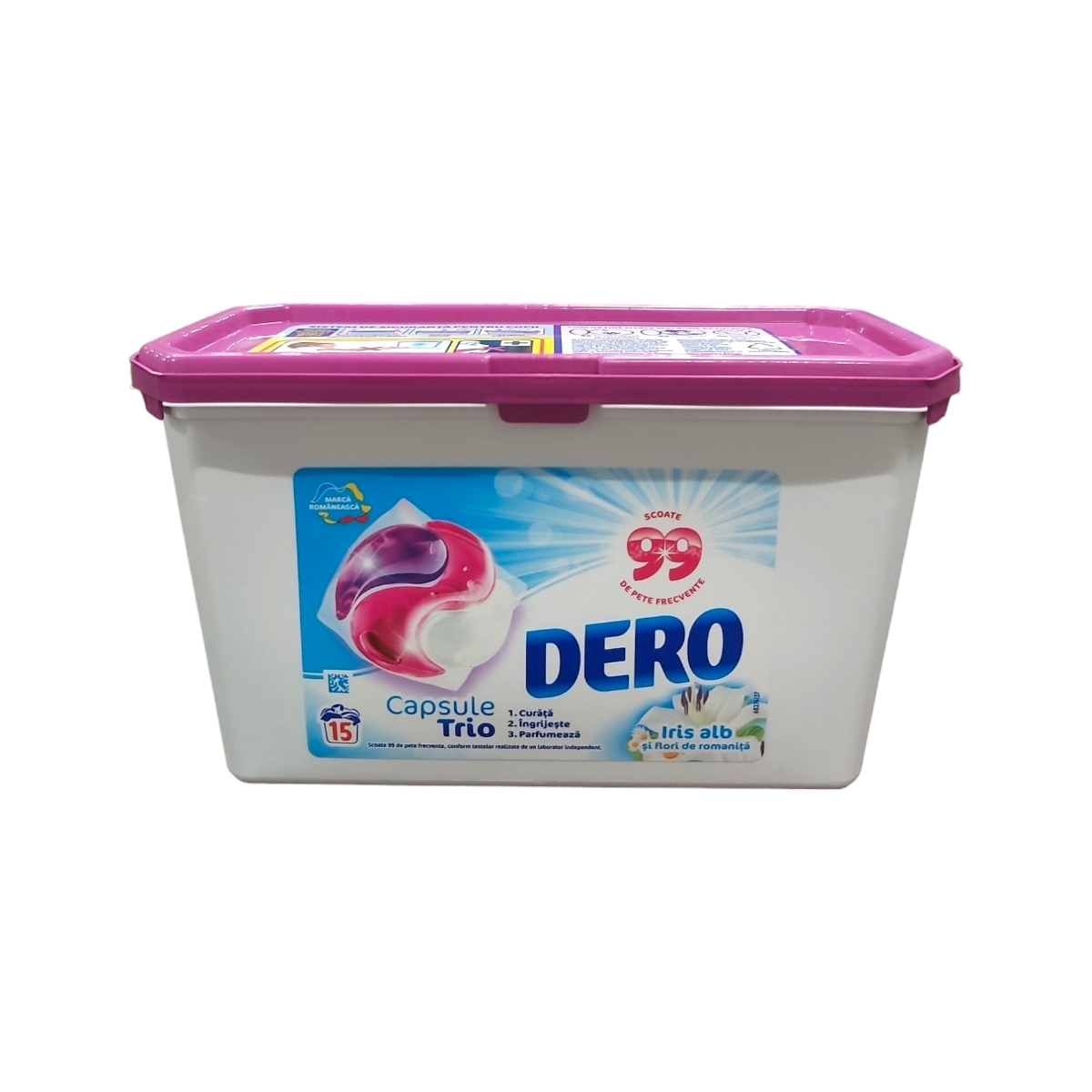 DERO DETERGENT CAPSULE 15BUC IRIS ALB