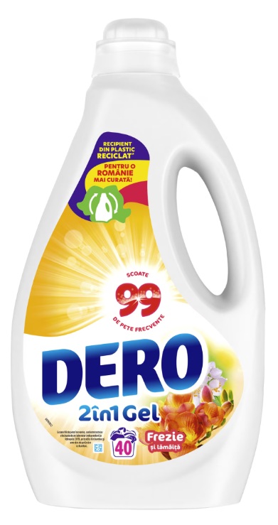 Dero 2in1 Detergent Auto Lichid Frezie si lamaita 2L, 40 spalari