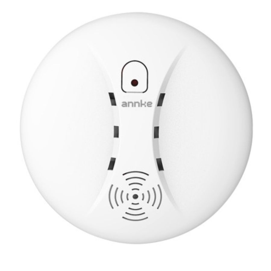 Detector de fum wireless ANNKE CGQ003-V1, accesoriu suplimentar pentru sistem alarma A113, alerta sonora 85 dB, transmisie 120 m