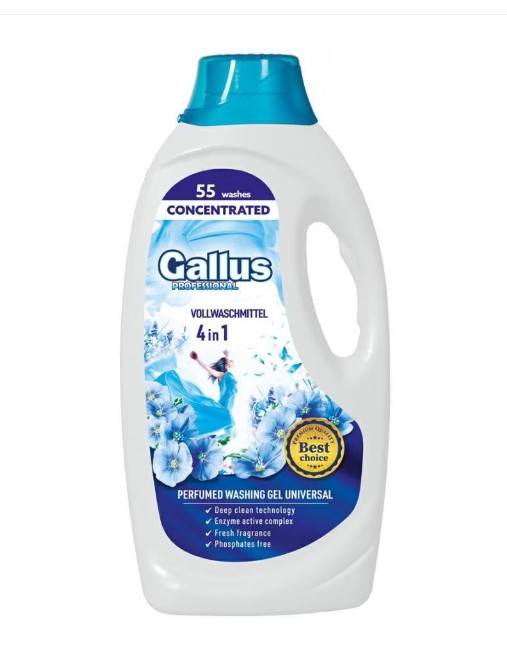 GALLUS 4IN1 DETERGENT LICHID 1.98L UNIVERSAL 55 SPALARI