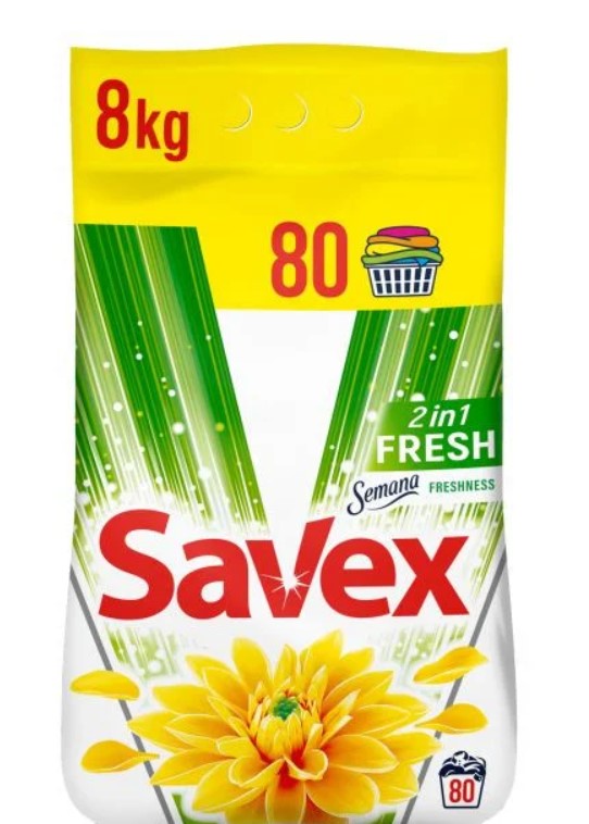 SAVEX DETERGENT PUDRA AUTOMAT 2IN1 FRESH 8KG