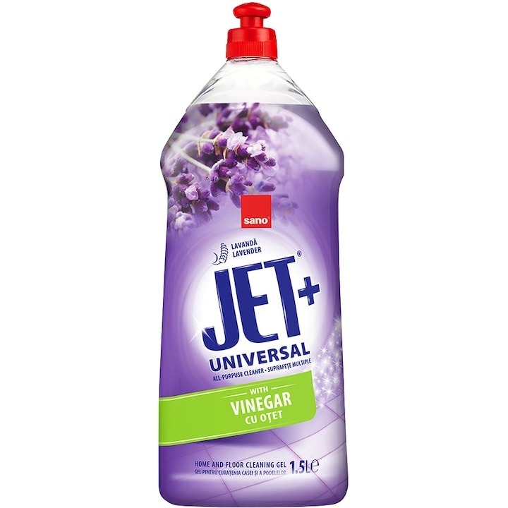 Detergent Sano Jet Gel cu otet pentru curatenia casei si a podelelor 1.5 l levantica