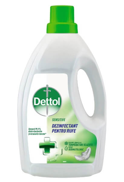 Dettol Detergent pentru haine/rufe Sensitive, 1.5 L