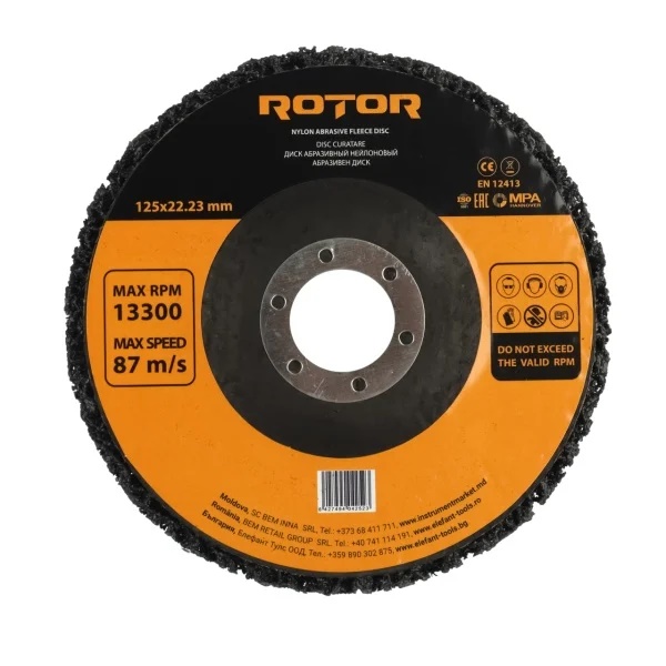 Disc abraziv pentru indepartarea vopselei din lemn si fier 125 X 22.2 TYPE CORAL granulatie 80 ROTOR