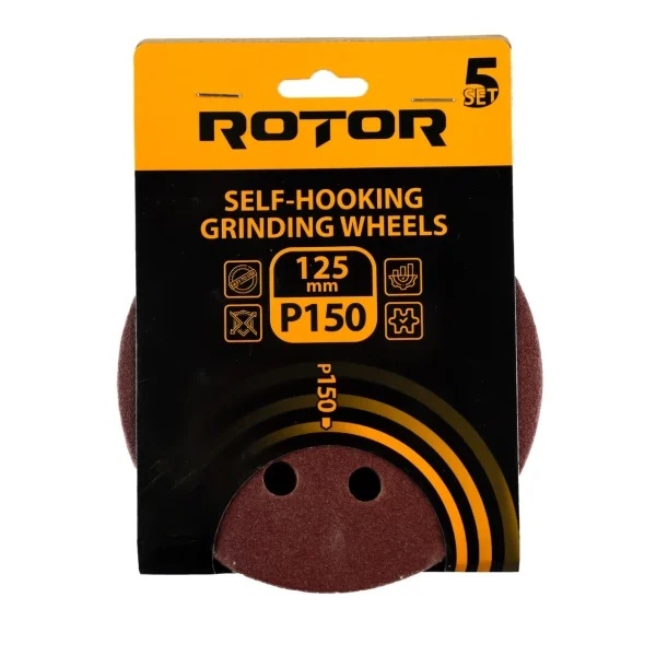 Disc abraziv pentru slefuitor cu excentric ROTOR 125 P150 set 5