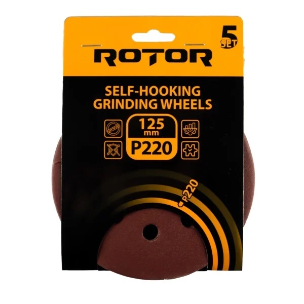 Disc abraziv pentru slefuitor cu excentric ROTOR 125 P220 set 5