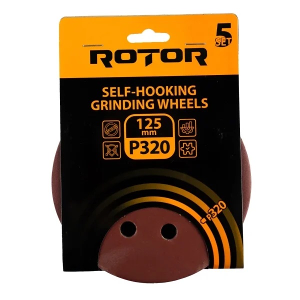 Disc abraziv pentru slefuitor cu excentric ROTOR 125 P320 set 5