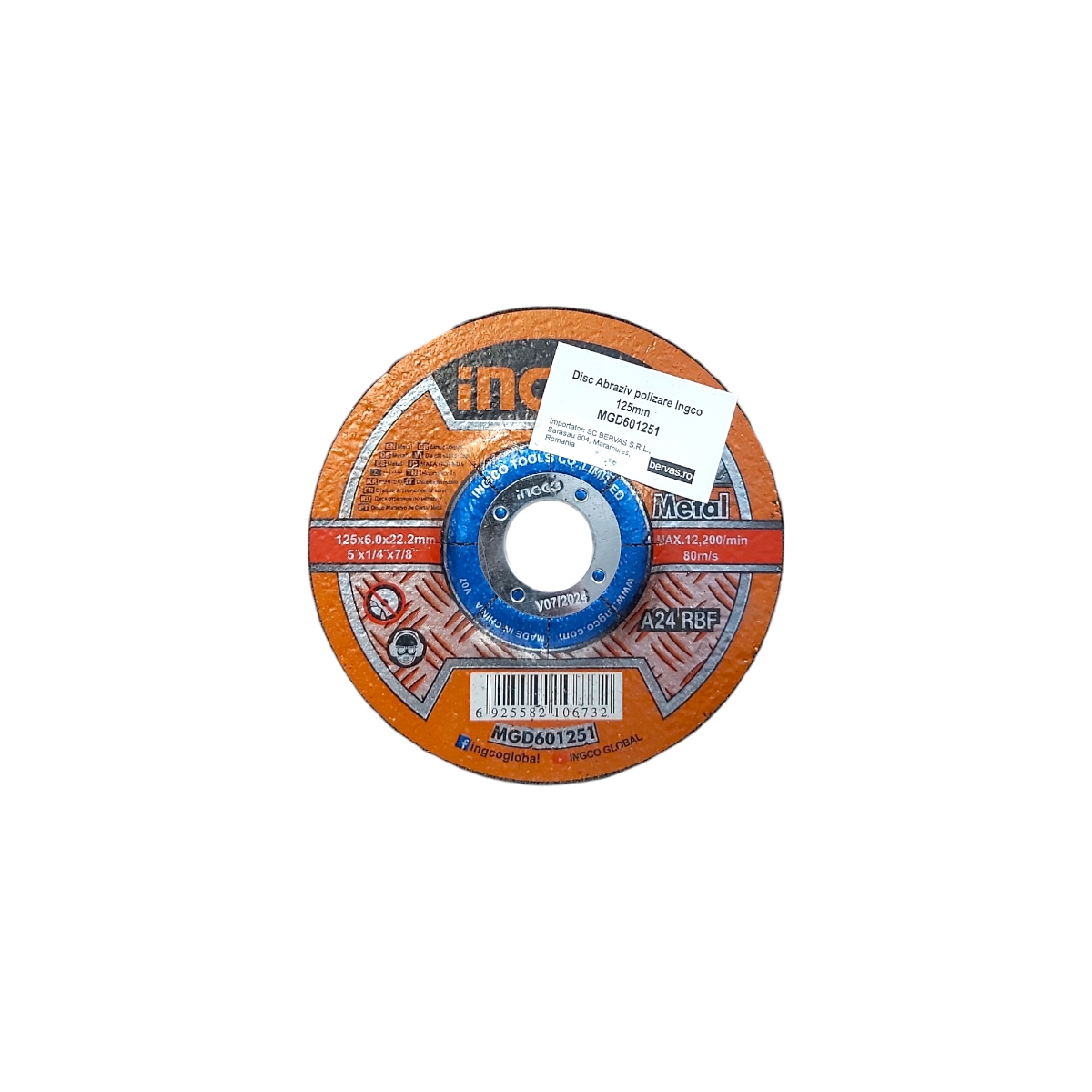 DISC ABRAZIV POLIZAT INGCO 125*6.0MM MGD601251
