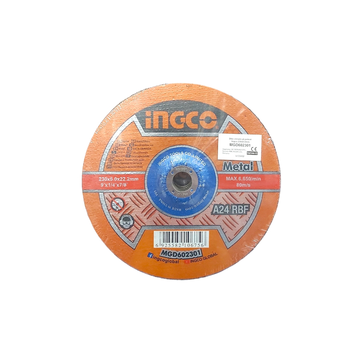 DISC ABRAZIV POLIZAT INGCO 230*6.0MM MGD602301