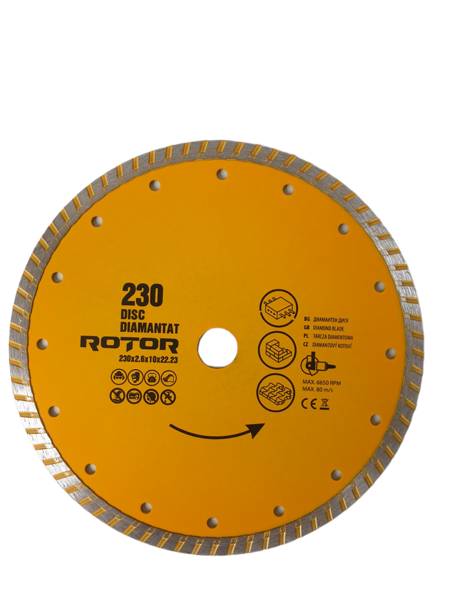 DISC DIAMANTAT 230x2.6x10x22.23 Turbo Rotor