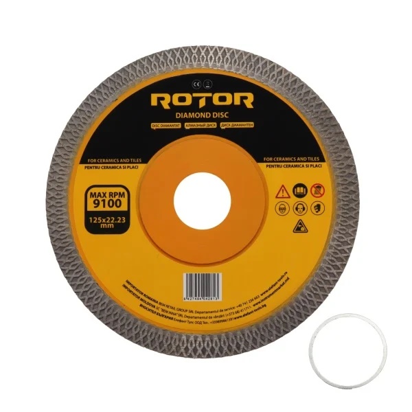 Disc diamantat pentru ceramica ultra subtire ROTOR 125*22,23