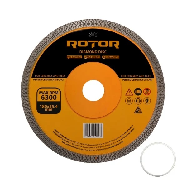 Disc diamantat pentru ceramica ultra subtire ROTOR 180*25,4