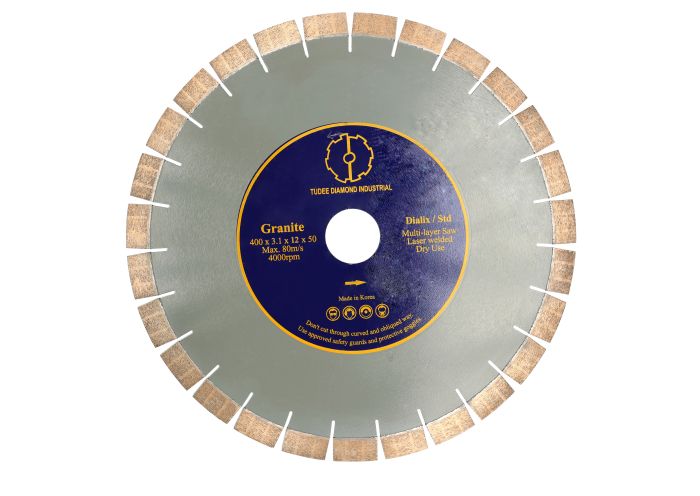 Disc diamantat Tudee debitare granit, standard, 400x50x12x3.1mm, reductie