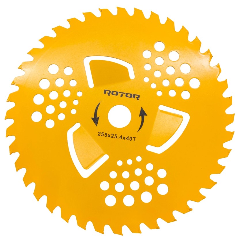 Disc motocoasa Premium 40T cu VIDIA si aripioare 255×25,4×1,5 mm, ROTOR