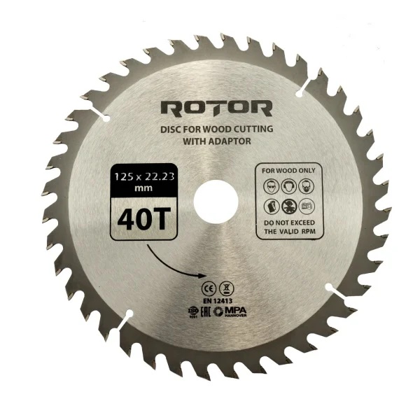 Disc taiat lemn ROTOR 125*22,23 40T