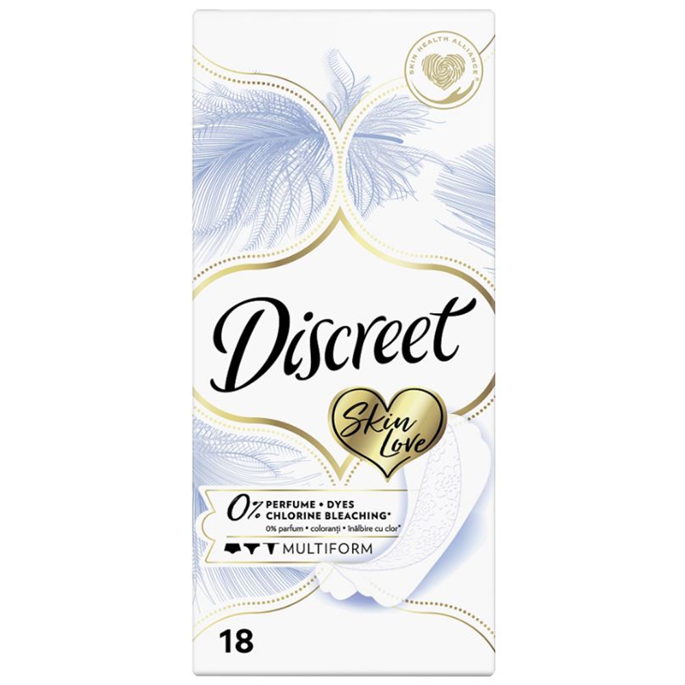 DISCREET ABSORBANTE ZILNICE 0%PERFFUME SKIN LOVE 18BUC
