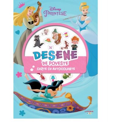 Disney. Printese. Desene de poveste. Carte cu autocolante