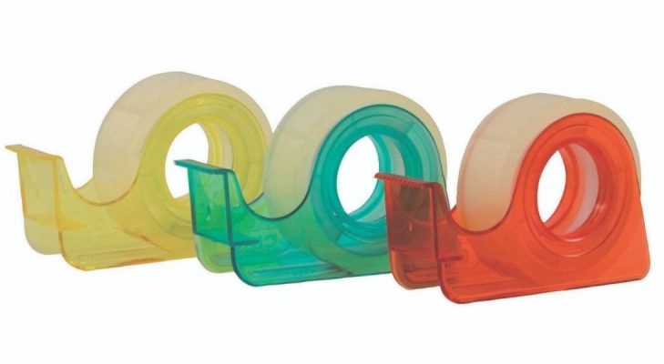 Dispenser birou Ark 1649, pentru banda adeziva, 10mm, diverse culori, plastic