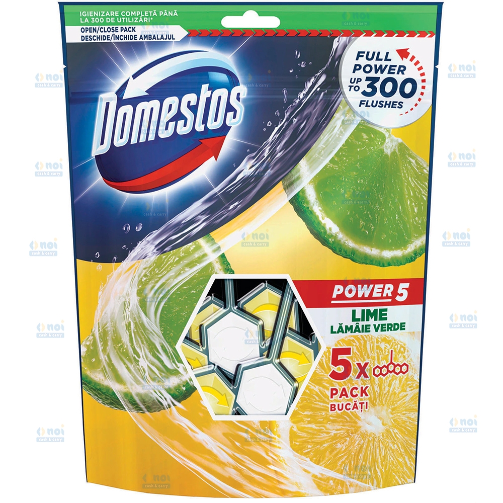 DOMESTOS POWER5 ODORIZANT WC LIME 5X55G