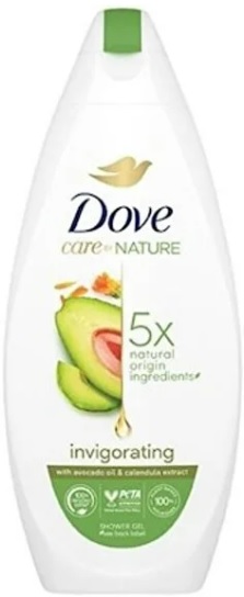 DOVE GEL DE DUS INVIGORATING AVOCADO OIL&CALENDULA EXTRACT 225ML