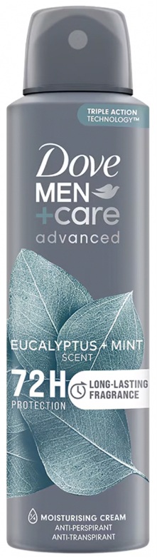 DOVE MEN+CARE DEO SPRAY ADVANCED EUCALYPTUS+MINT 150ML