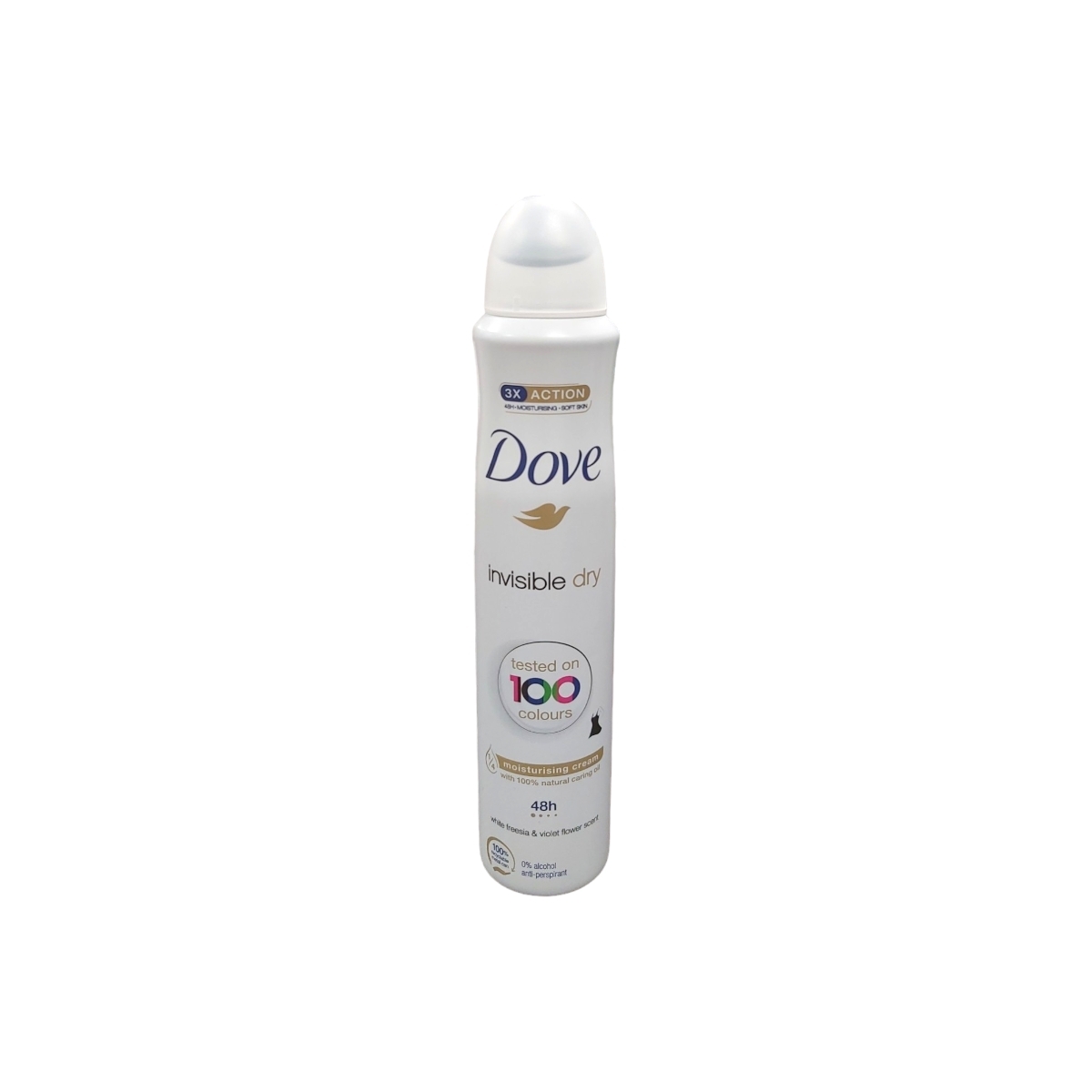 DOVE DEO SPRAY INVISIBLE DRY WHITE FRESIA&VIOLET 0%ALC 200ML