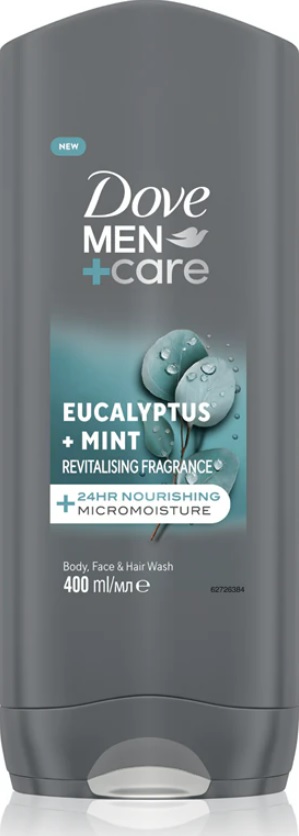 DOVE MEN+CARE GEL DE DUS 400ML EUCALIP&MENTA
