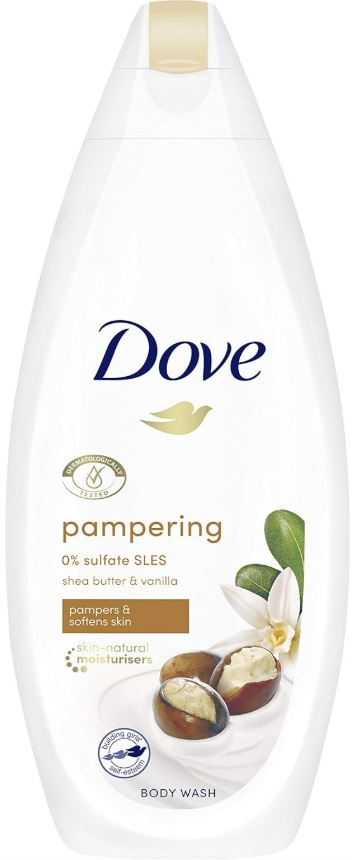 DOVE GEL DE DUS PAMPERING SHEA BUTTER&VANILLA 0% SULFATE 225ML