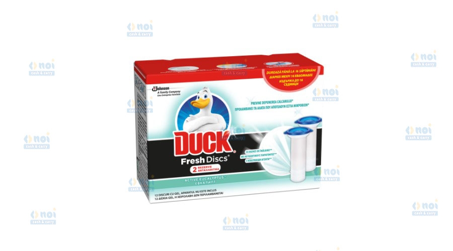 DUCK FRESH ODORIZANT WC 12 DISCS TWIN REZERVA EUCALYPT 2X36ML