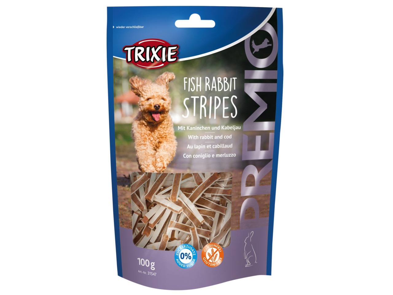 Trixie Recompense Pentru Caini, Premio, Sandwichuri Cu Iepure Si Cod, 100 g, 31547