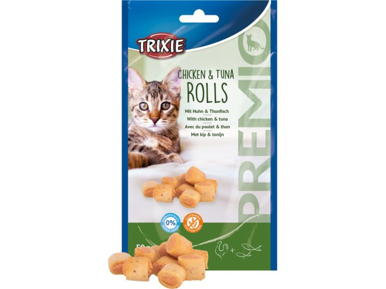 Trixie Recompense Pentru Pisici, Premio, Rulouri Cu Pui Si Ton, 50 g, 42763