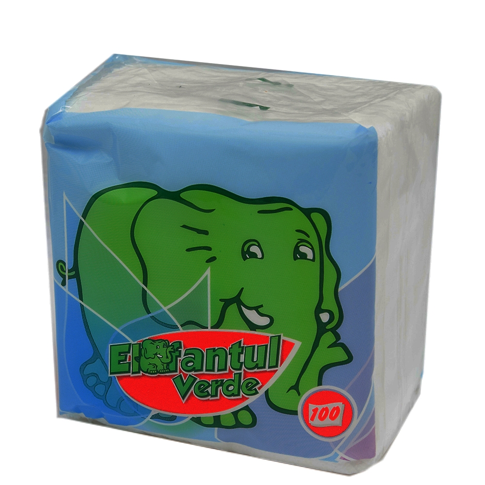 ELEFANTUL VERDE SERVETELE DE MASA 25X25CM 1STR 100BUC