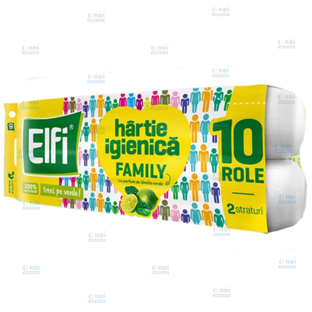 ELFI HARTIE IGIENICA FAMILY LAMAIE VERDE 2STR 110FOI 10ROLE/SET