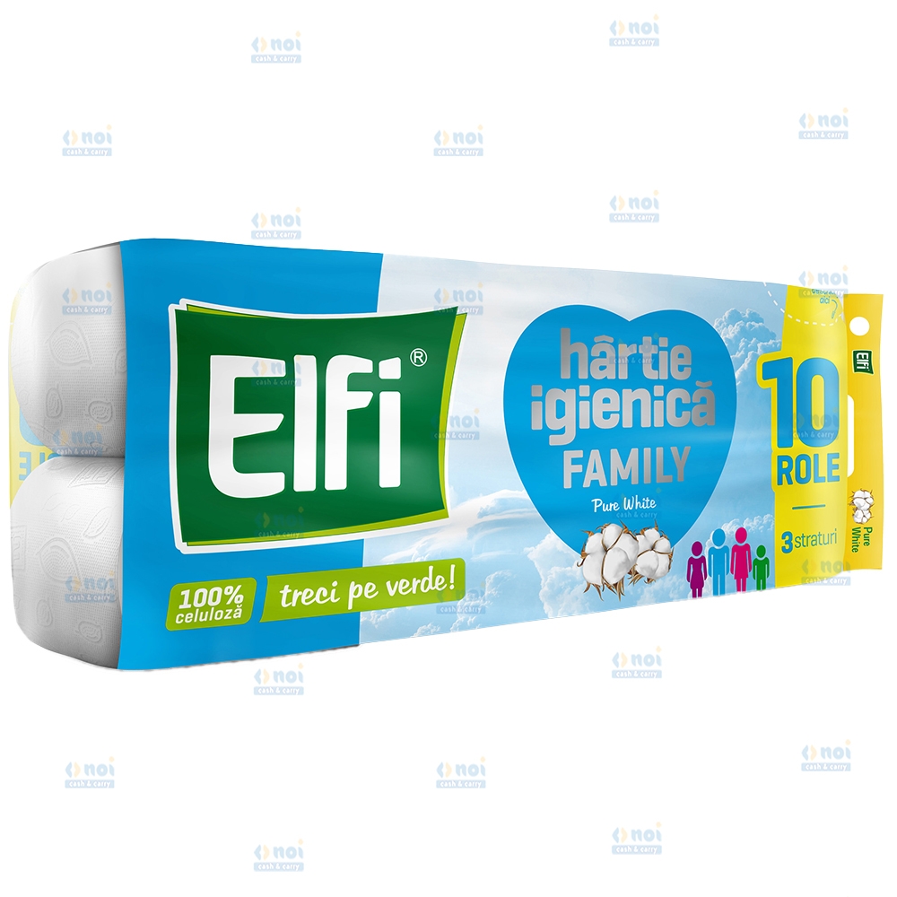 ELFI HARTIE IGIENICA FAMILY PURE WHITE 3STR 120FOI 10ROLE/SET