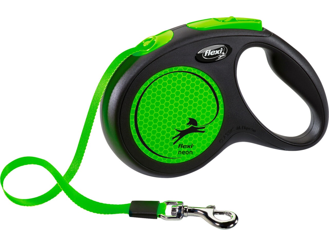 Flexi Lesa Neon, Banda, M: 5 m/25 kg, Verde Neon, 209324