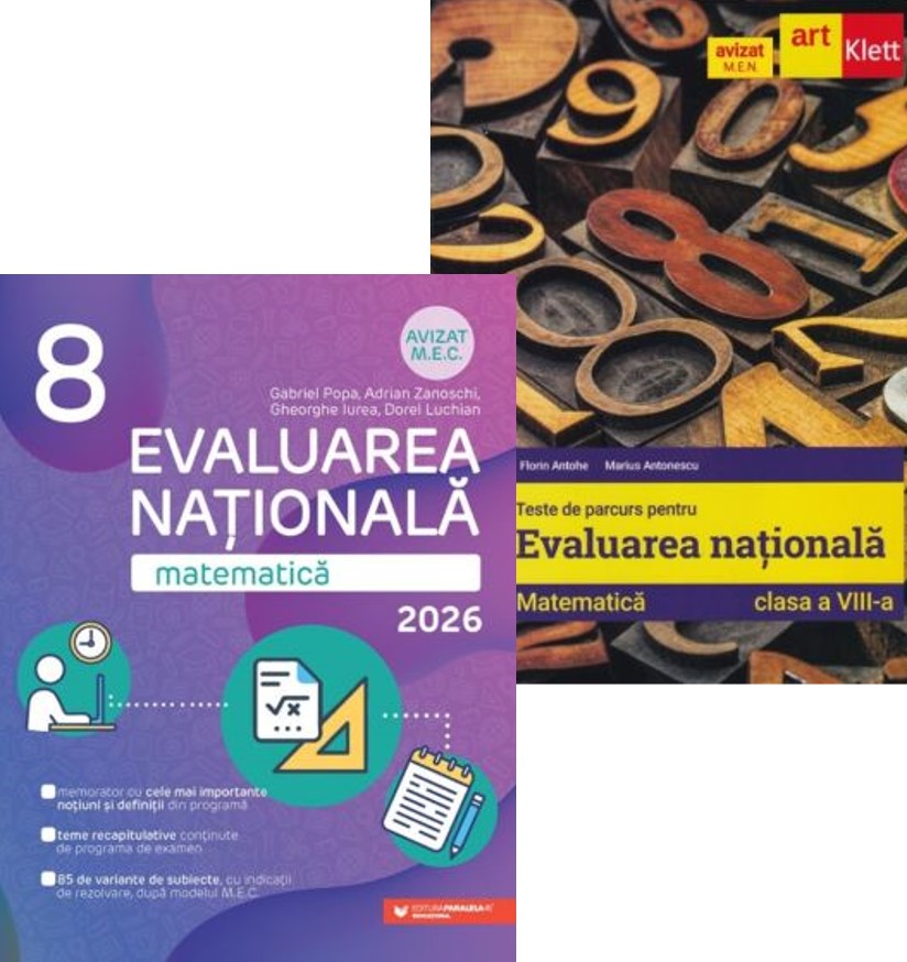 Pachet Evaluarea Nationala 2026 Matematica pentru clasa a 8-a - Gabriel Popa Florin Antohe