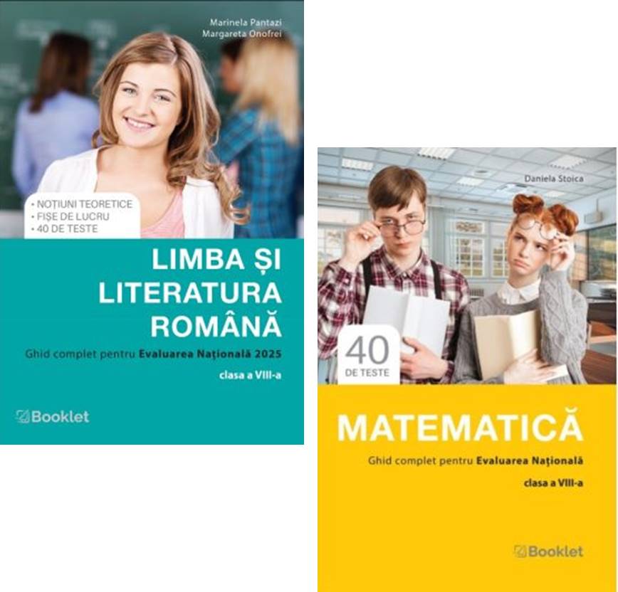 Pachet Limba romana si Matematica Evaluarea Nationala 2025. Ghid complet pentru clasa 8 - Marinela Pantazi Daniela Stoica