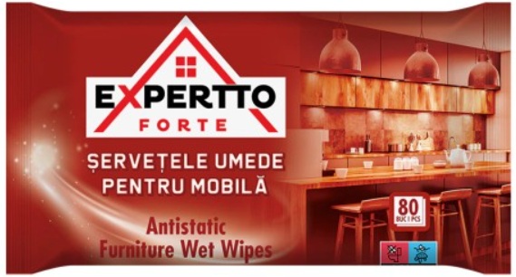 Servetele umede pentru mobila, 80 buc, Expertto Forte