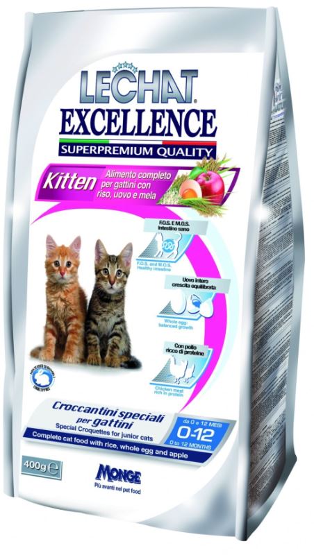 Hrana Uscata Pentru Pisici, Lechat Excellence Kitten Junior, 400 g